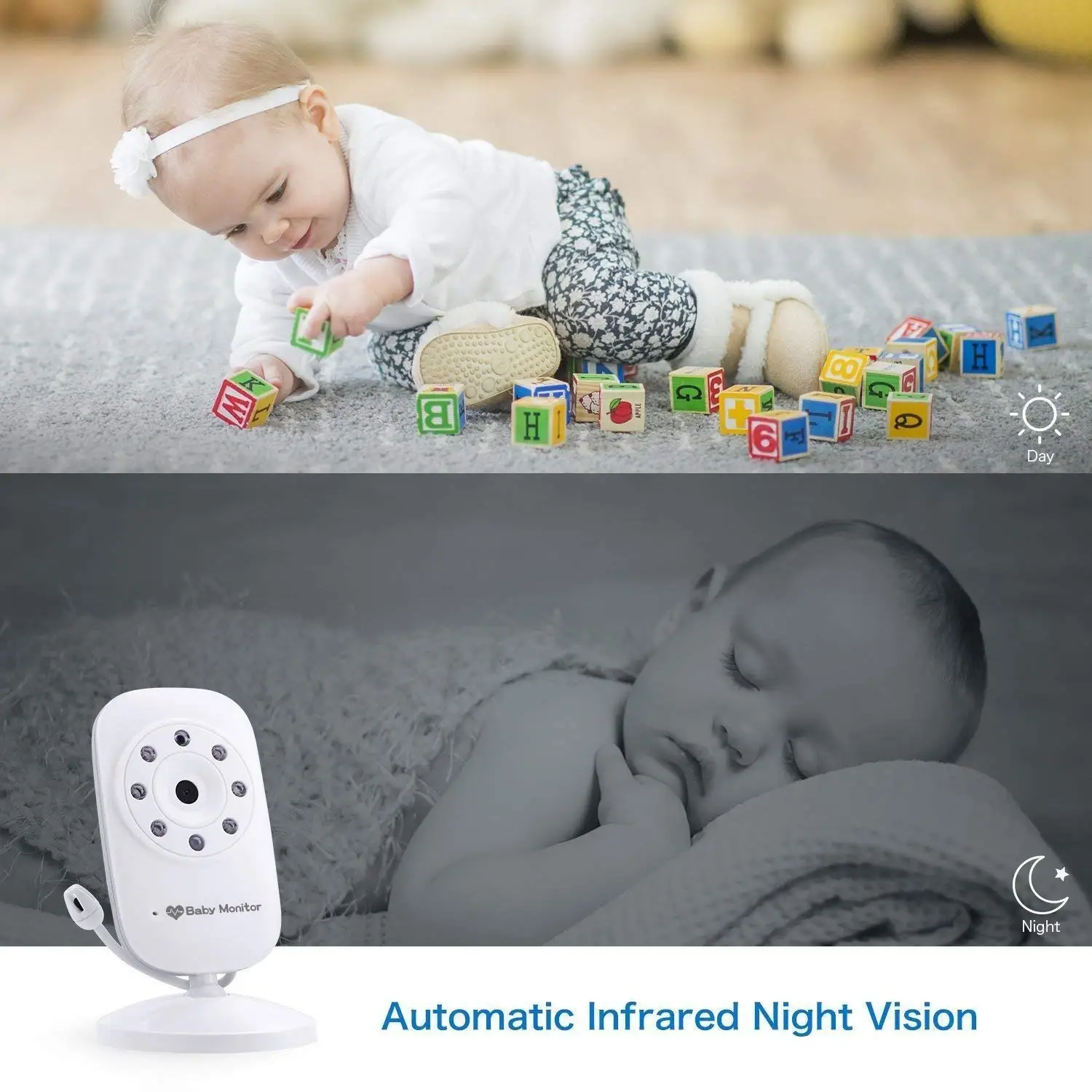 Монитор для радионяни Cry Babies 2 4 дюйма с ЖК экраном инфракрасное ночное видение