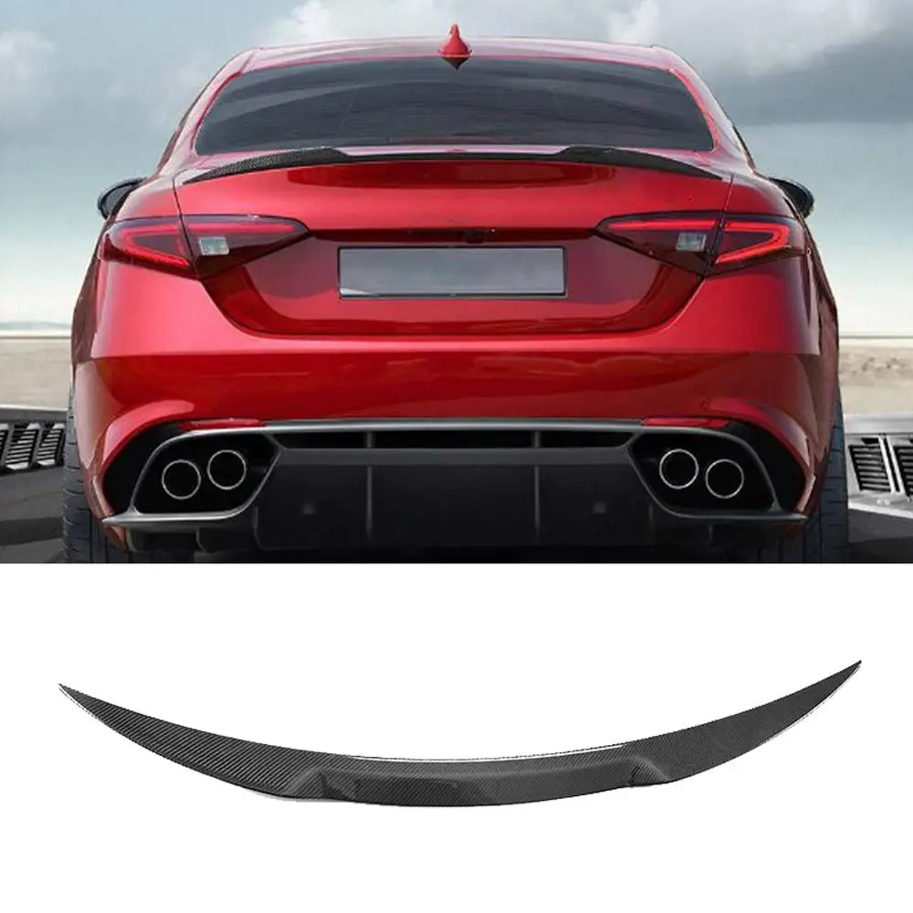 Спойлер из углеродного волокна задний спойлер для багажника черный Alfa Romeo Giulia