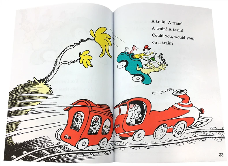 Детские развивающие игрушки Dr.Seuss с зелеными яйцами и ветчиной английские книги
