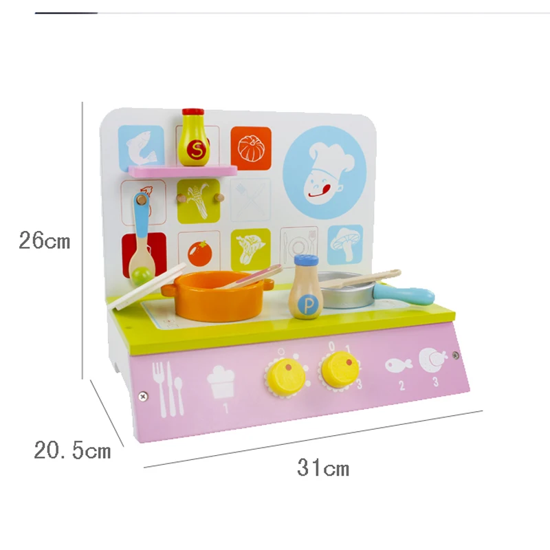 

Baby wooden kitchen toy set kid girl children cooking play kitchen set educational wooden kids toys for children play house gift
