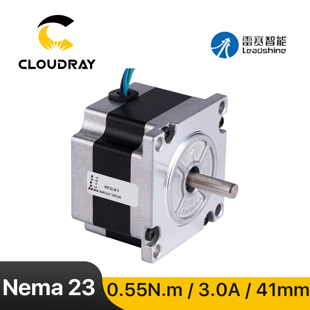 

Шаговый двигатель Leadshine Nema 23 (57CM06), 41 мм, 2 фазы, 55 нсм, 3 А, для 3D-принтера, гравировально-фрезерного станка с ЧПУ