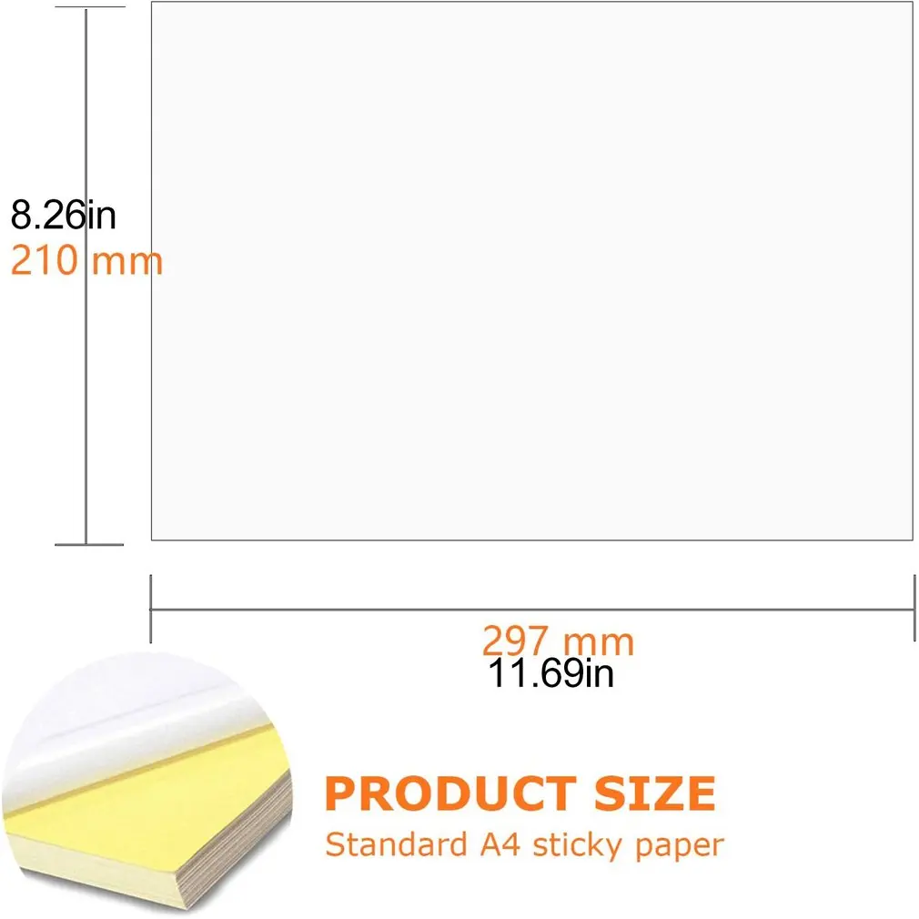 

A4 100sheets high Glossy Self Adhesive Inkjet Printing with back glue sticker Photo Paper Printing Paper