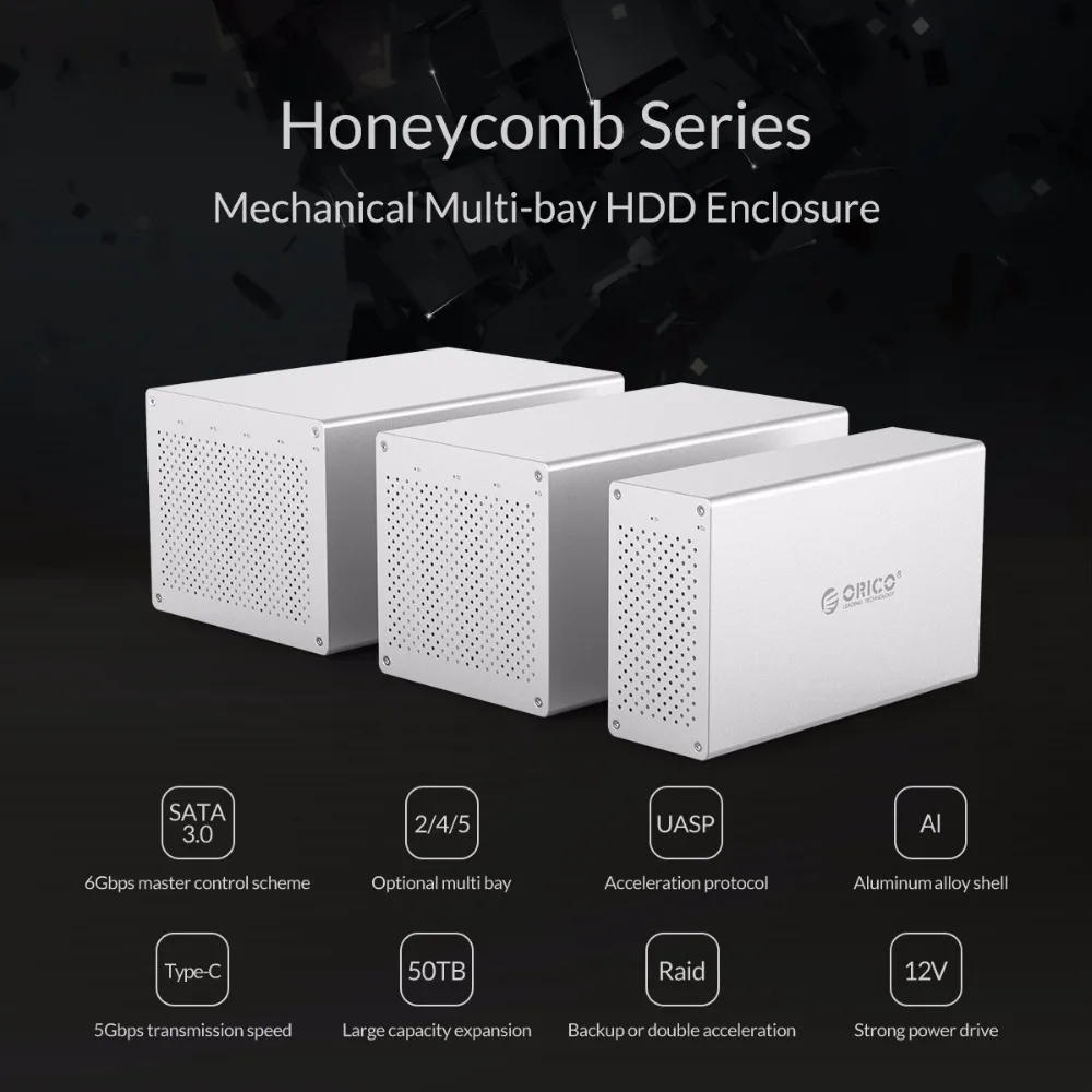 ORICO WS серии 3 5 'ɴ Bay SATA USBC с RAID HDD чехол Алюминий док-станция для жесткого диска