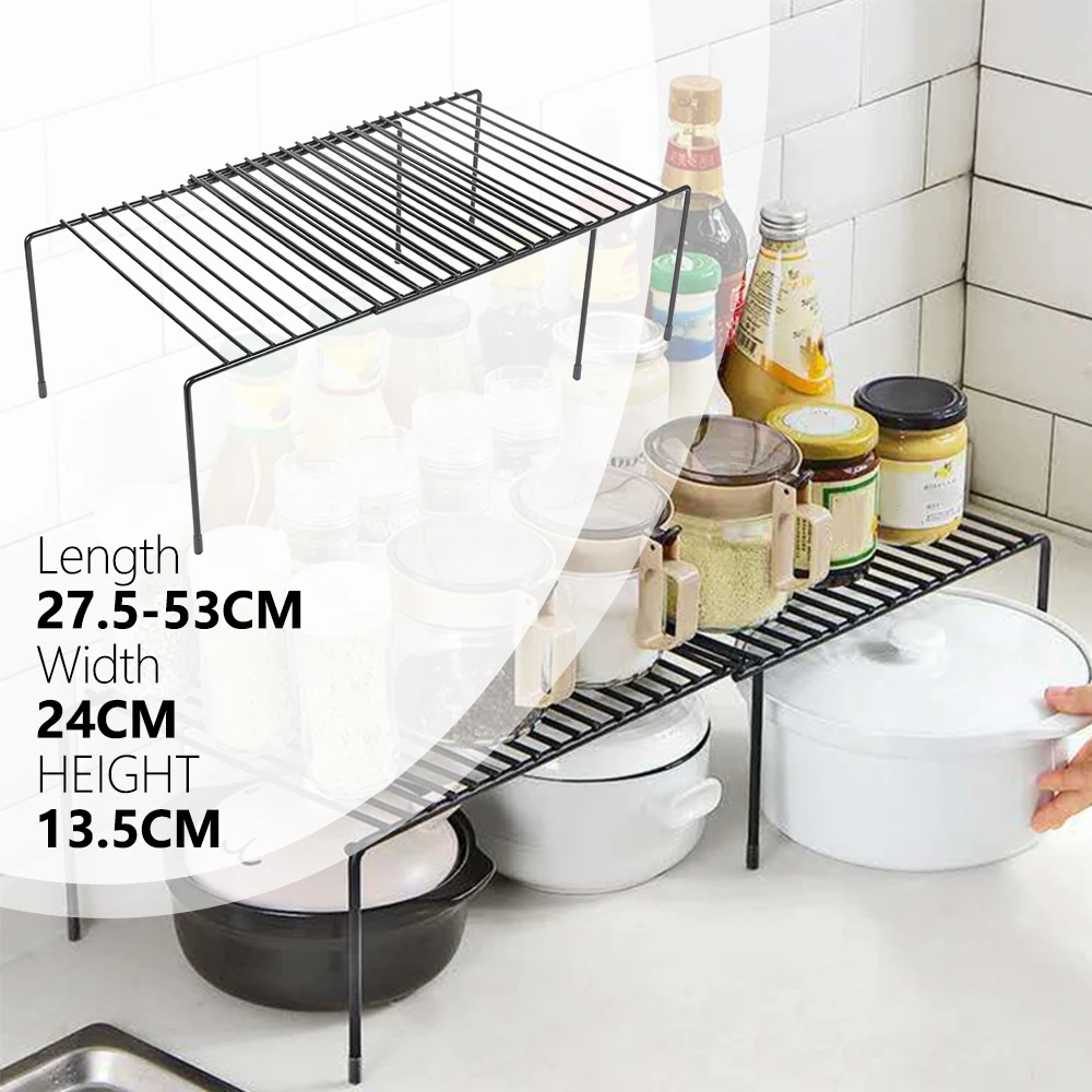 Регулируемая кухонная полка для хранения стеллаж шкафа дома гардероба