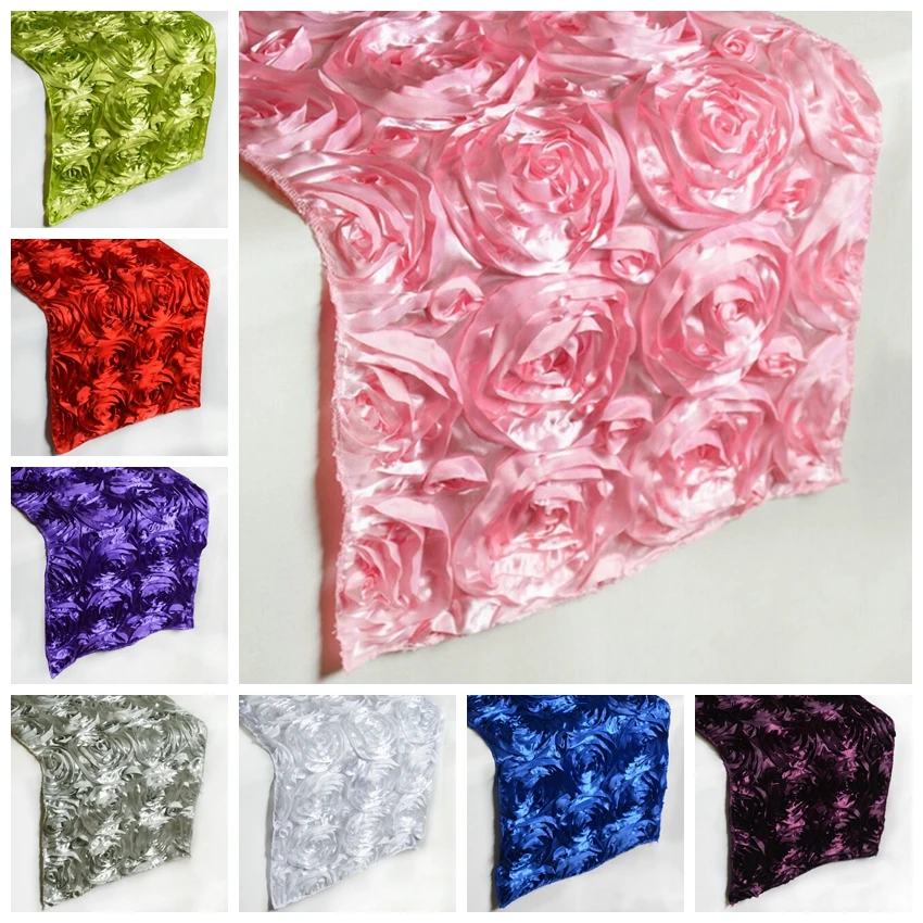 13 цветов Свадебная настольная дорожка Роза вышивка с розами украшение стола