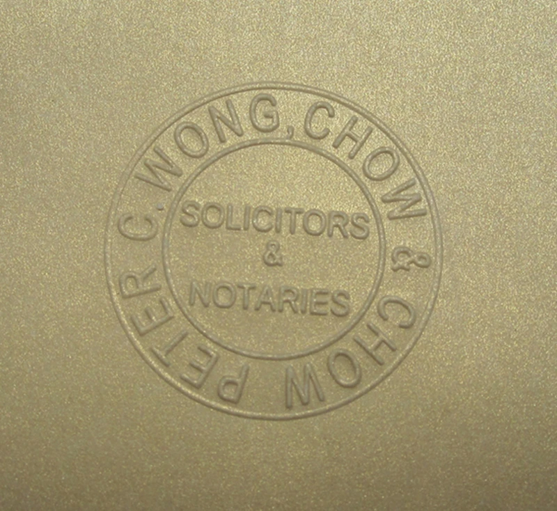 Средний металлический штамп с тиснением на заказ для офисных документов и