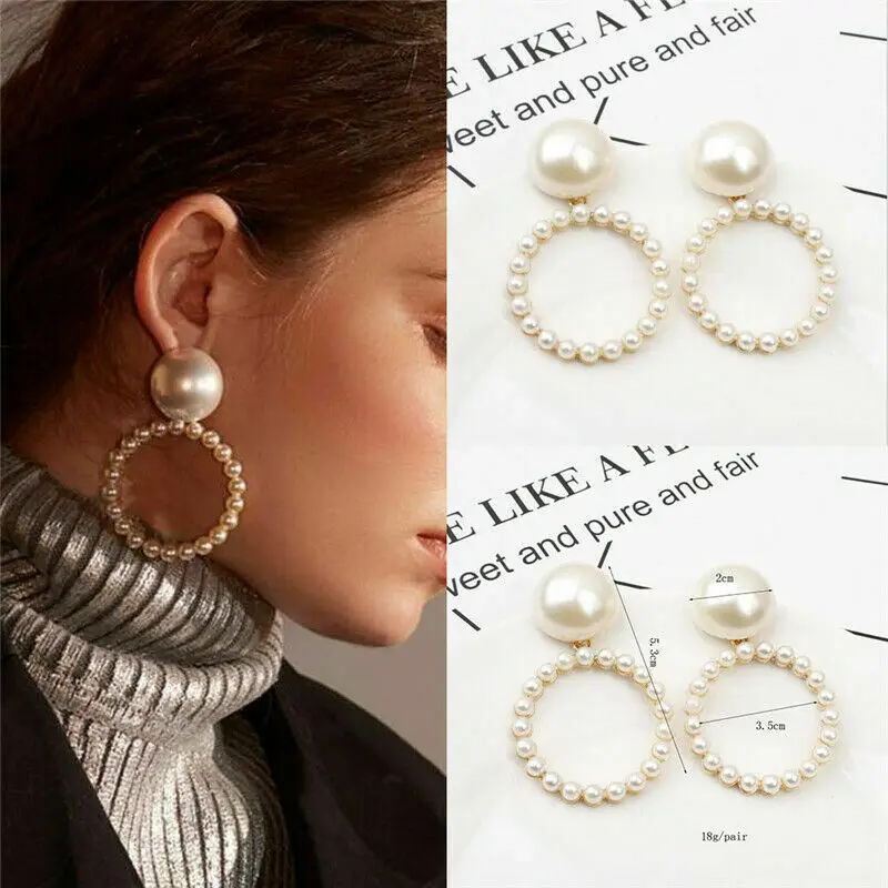 Новинка 2020 классические женские длинные висячие серьги с искусственным жемчугом