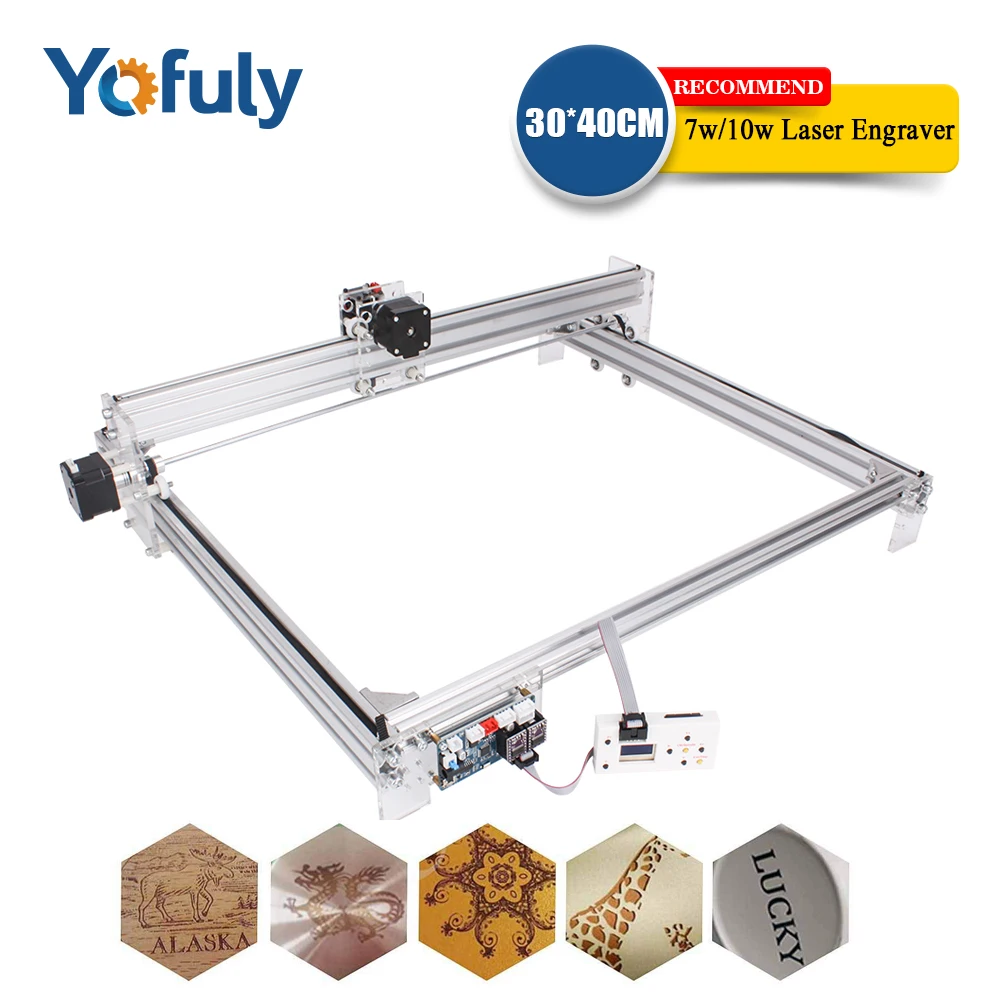 Мощный лазерный гравировальный станок 7 Вт/10 Вт настольный принтер сделай сам