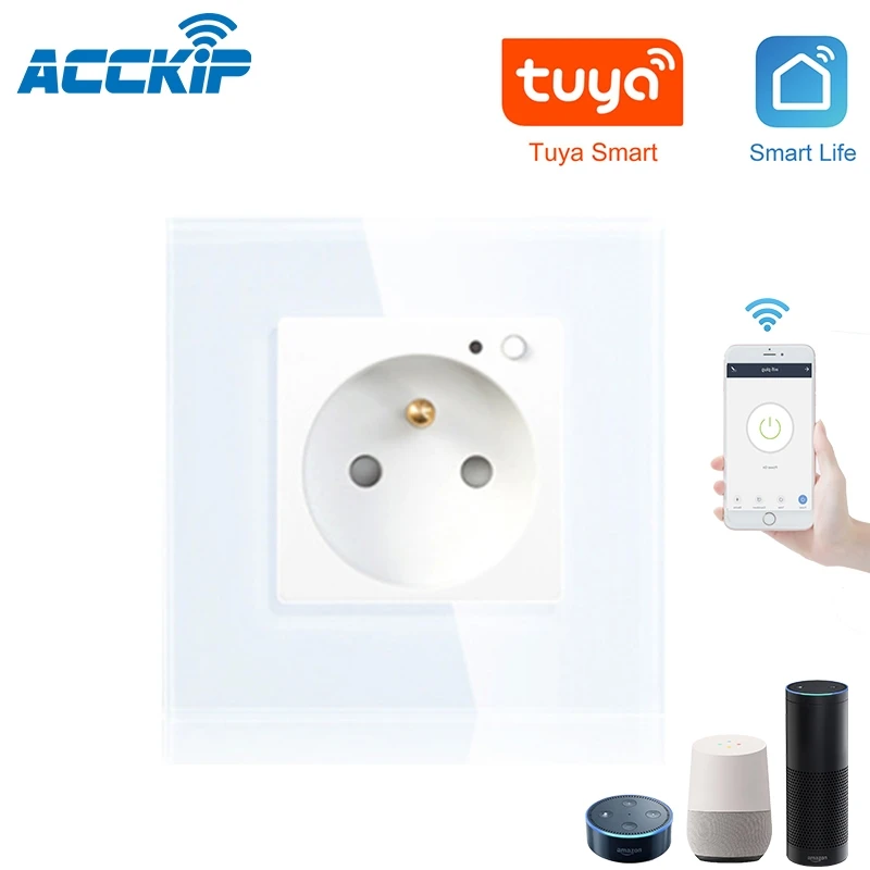 ACCKIP Франция электрическая умная настенная розетка для automacao жилой работы с Alexa