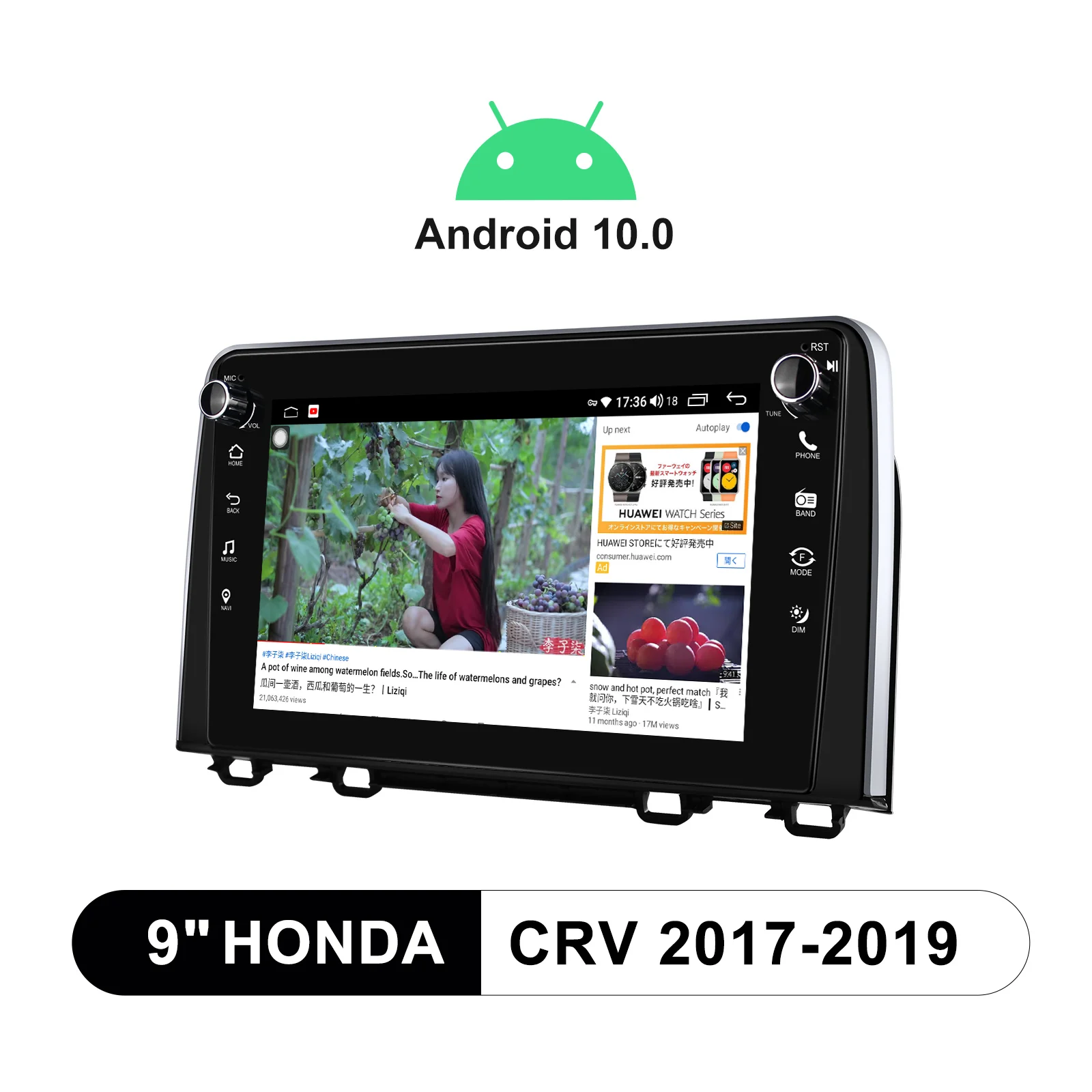 저렴한 9 인치 멀티미디어 Autoradio 안 드 로이드 10 자동차 라디오 스테레오 헤드 유닛 혼다 CRV CR-V 2017 2019 무선 Carplay 안 드 로이드 자동 4G