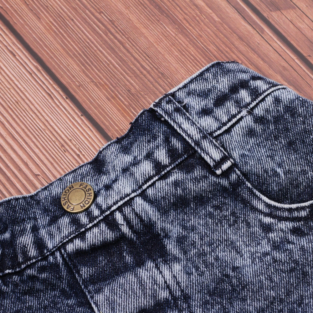 2021 г. Летний комплект одежды для маленьких девочек джинсовая одежда 2 шт./компл.