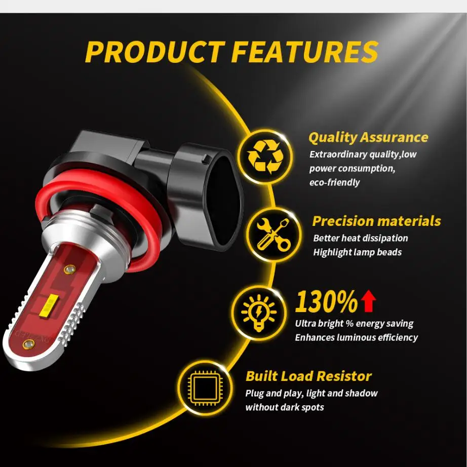 Автомобильные противотуманные ходовые огни 2 шт. супер яркие H7 H8 H11 9005 HB3 9006 HB4 H16JP CSP