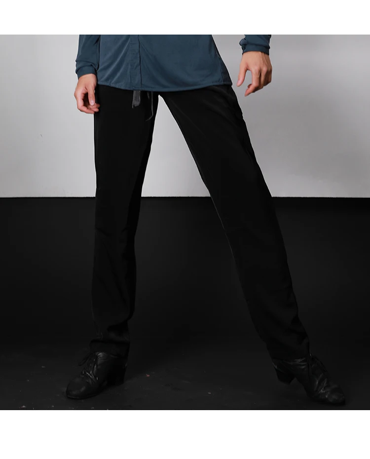 Zymdancstyle штаны для сна?# MSK01 Мужская одежда для латинских танцев, эластичный пояс, стандартные брюки для бальных танцев