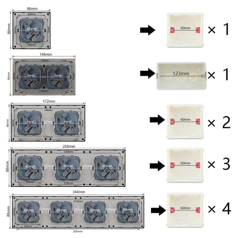 Французский Стандартный Мощность гнездо AC110V 250V штекер розетка