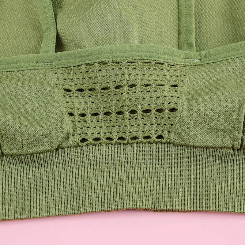 

SVOKOR Hollow Sports Bra Fashion Fitness Beauty Back Push Up Breathable Wireless Comfortable Underwear