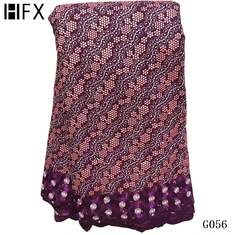 HFX африканская кружевная ткань швейцарское кружево хлопок сухая высокое