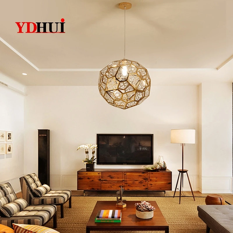 Современный подвесной светильник E27 точная копия Web Etch лампа-Тень для гостиной