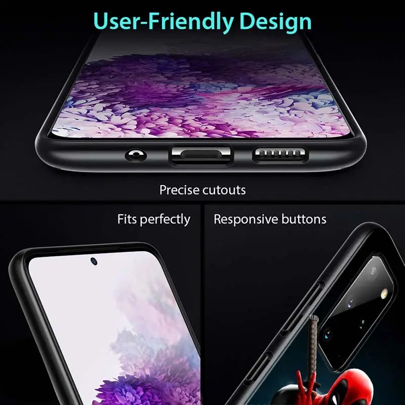 

Deadpool Hero Marvel for Samsung S20 FE Ultra Plus A91 A81 A71 A51 A41 A31 A21S A72 A52 A42 A02S Soft Black Phone Case