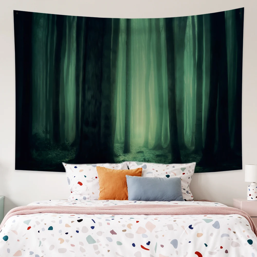 Модный гобелен кассеи сильный Природный дышащий зеленый тематический