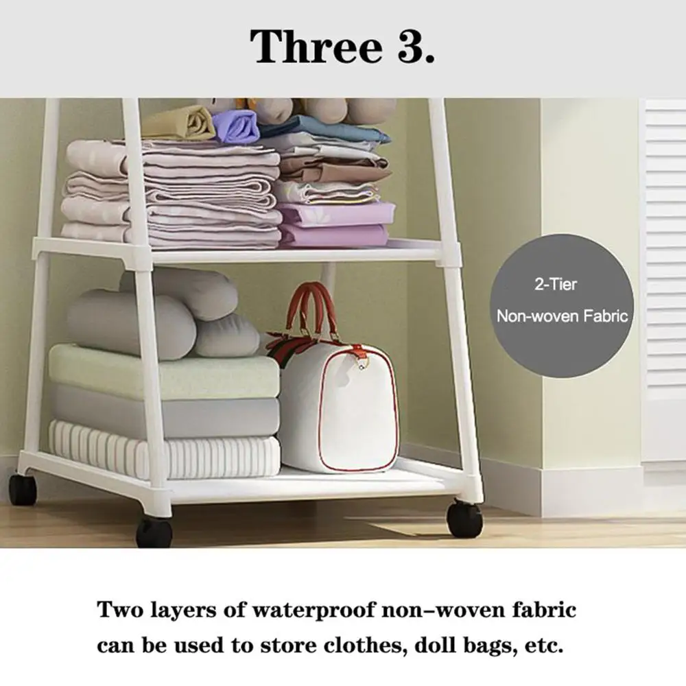 

Multi-function Triangle Coat Rack Removable Bedroom Hanging Clothes Rack With Wheels Floor Standing Coat Rack Clothes Hanger