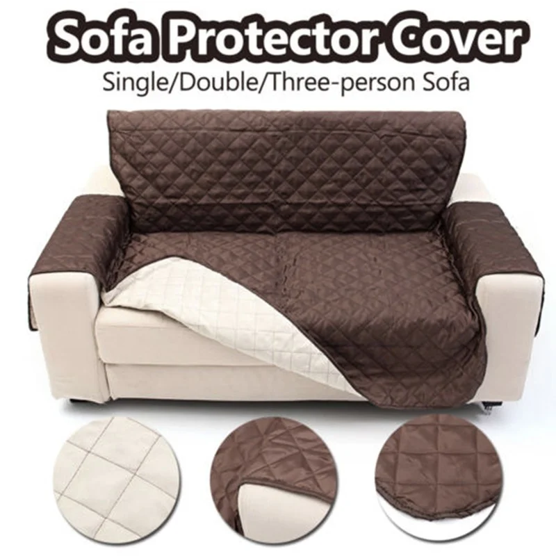 Sofa Couch Cover Chair Throw Pet Dog Kids Mat Furniture Protector Reversible Removable Armrest Slipcovers 1/2/3 Seat | Дом и сад