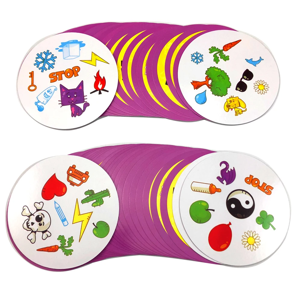 

NEW 2021Dobble Classical Spot Toy Iron Box It 55 Cards Sport Fun Family Animals Jr Hip Kids Board Game Gift Holidays Camping 123