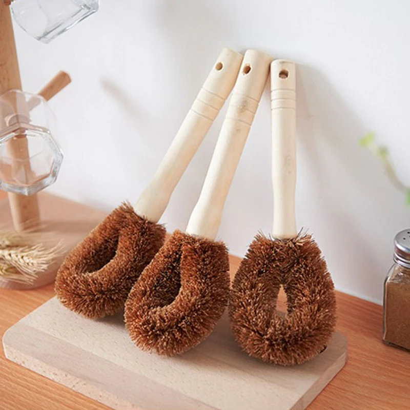 Модные натуральные 2 шт./лот антипригарное масло кокосовые коричневые чистящие