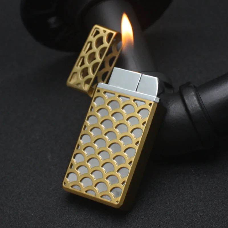 Бутановая турбозажигалка мини кремневая газовая легкие металлические зажигалки