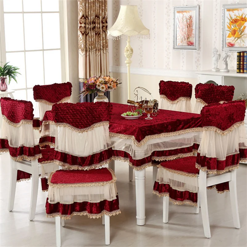 

High-grade Gold Velvet Table Cloth Chinese Tablecloth Coffee Table Cloth Dining Seat Back Cushion Wedding Chair Cover Decor