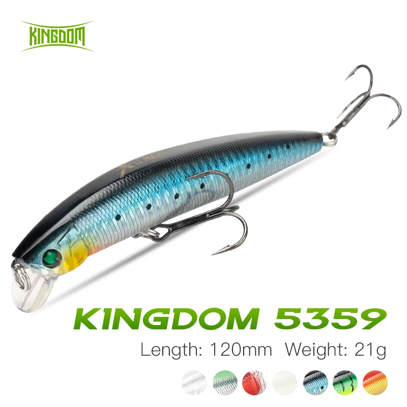 Приманка для рыбной ловли Kingdom Minnow 120 мм 21 г плавающий кренкбейт дальнее