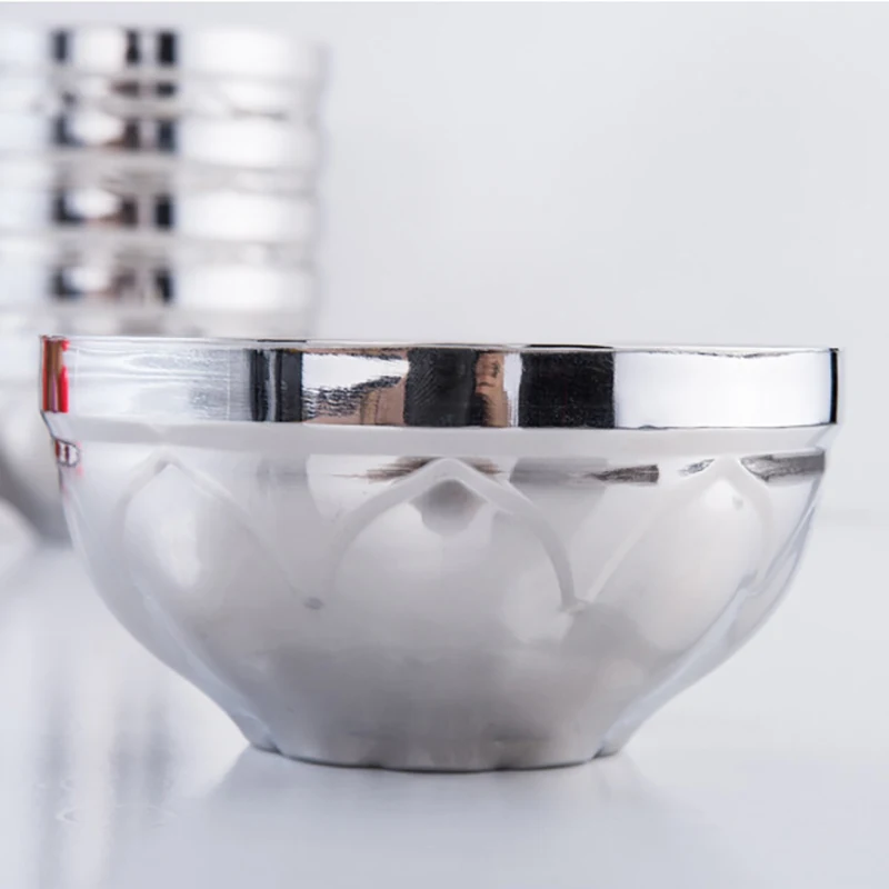 1 шт. Новая двухслойная чаша Классическая Антикоррозийная нержавеющая сталь