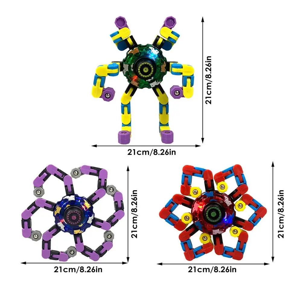 Deformed Robot Decompression Toy Finger Spin Top For Stress Relief Innovative Transformable Spinner Sensory | Игрушки и хобби