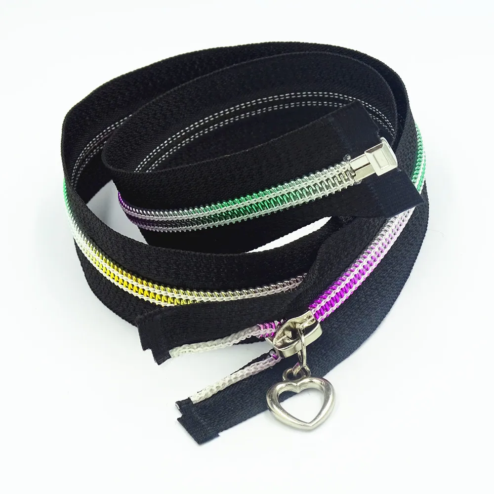 5 шт. Новинка # нейлоновая молния с цветными зубьями градиентный шпоночный