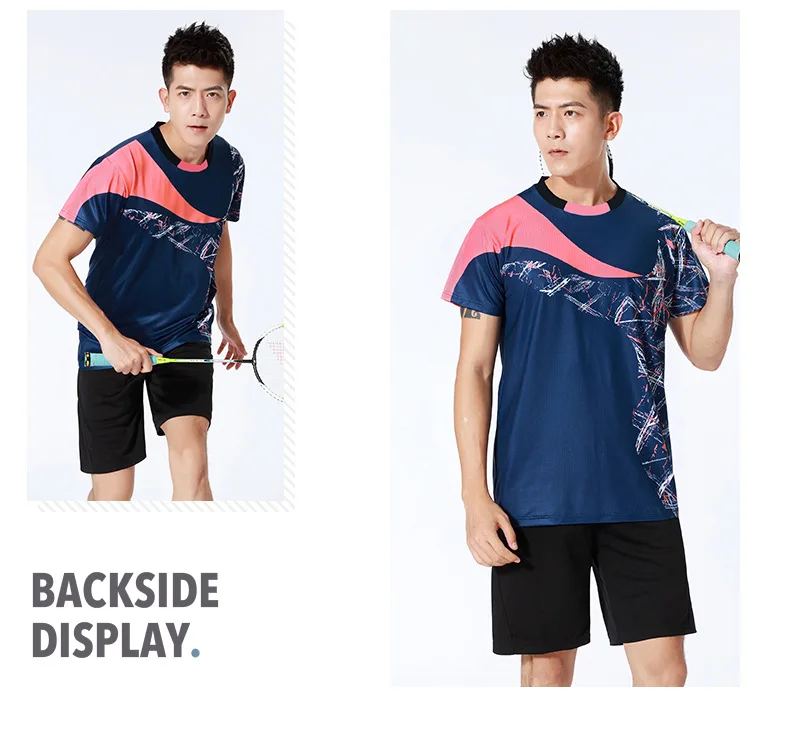 Быстросохнущая рубашка для бадминтона женщин и мужчин спортивная одежда