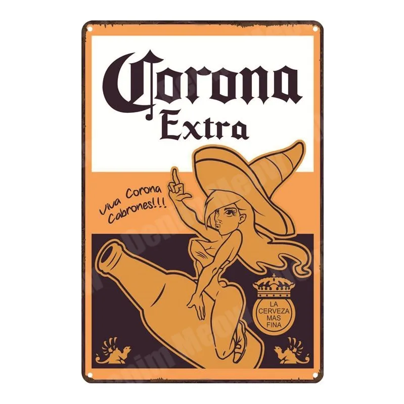 Металлическая жестяная вывеска для пива Corona abабсолюt Miller Time настенный