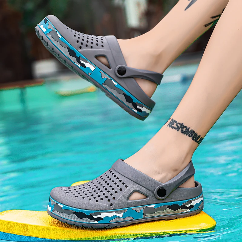 Coslony Crocks/Мужская обувь Мужские сандалии Sandalias Летняя Sandalen Шлепанцы Sandalet hombre Sandali