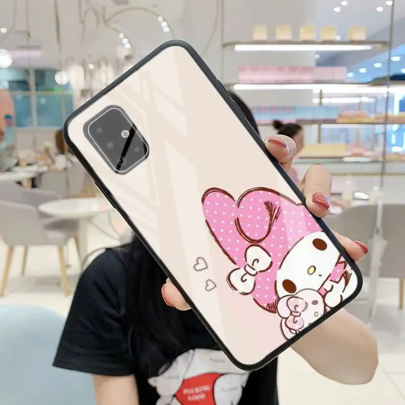

Cartoon Rabbit Melody Phone Case For Samsung S6 7 Edge Plus 8 9 10 Plus Note8 9 10pro 10E S20 Plus Ultra A7 Tempered Glass
