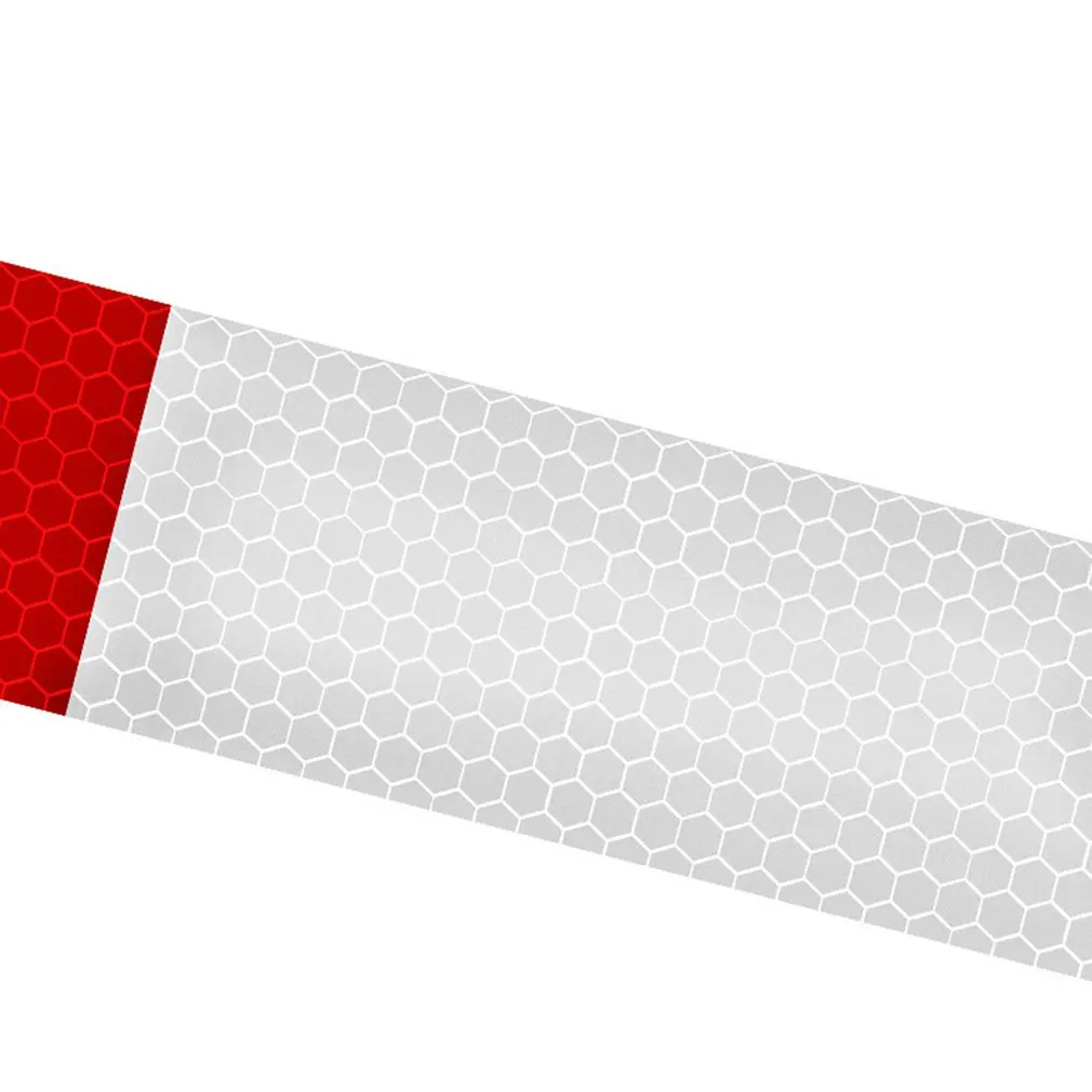 

Car Reflective Film Warning Tape Truck Annual Inspection Crystal Color Grid Reflective Strip Red And White Reflective Stickers
