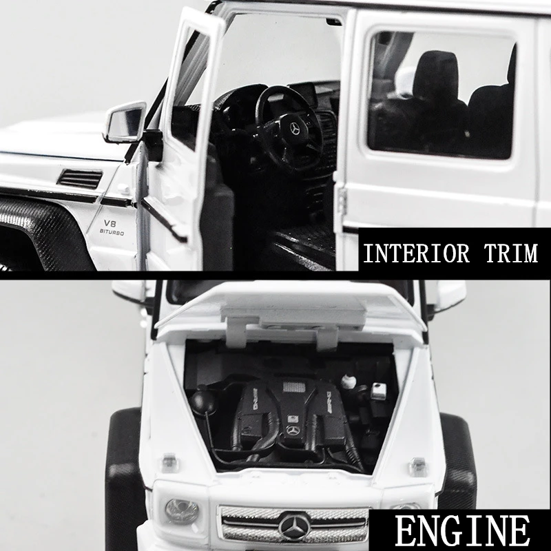 WELLY 1:24 Mercedes-Benz G-Class G63 6X6 модель автомобиля из сплава коллекция украшений подарок