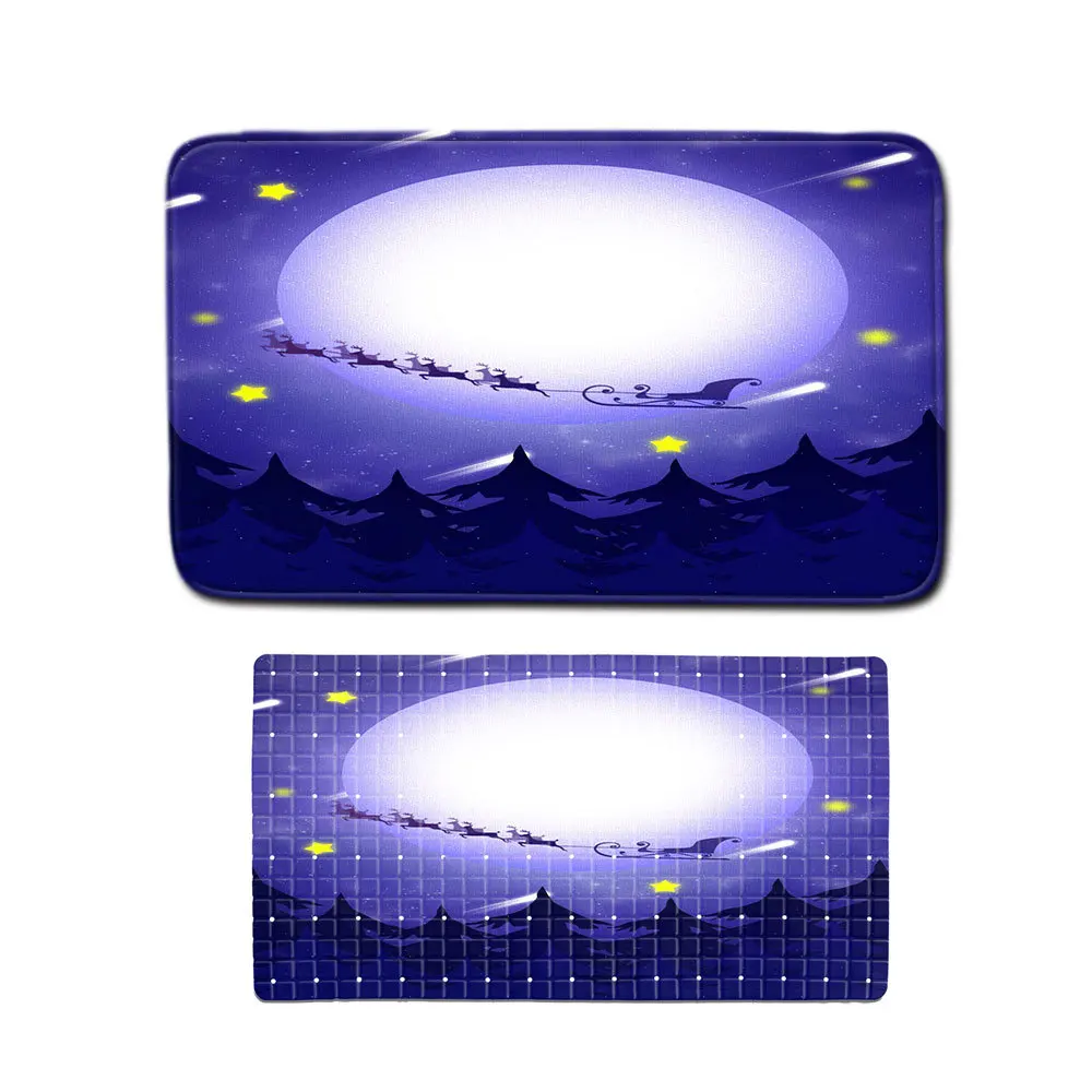 

Christmas Pattern Non-slip Carpet Bath Mat Floor Mat Foot Mat PVC Non-slip Mat