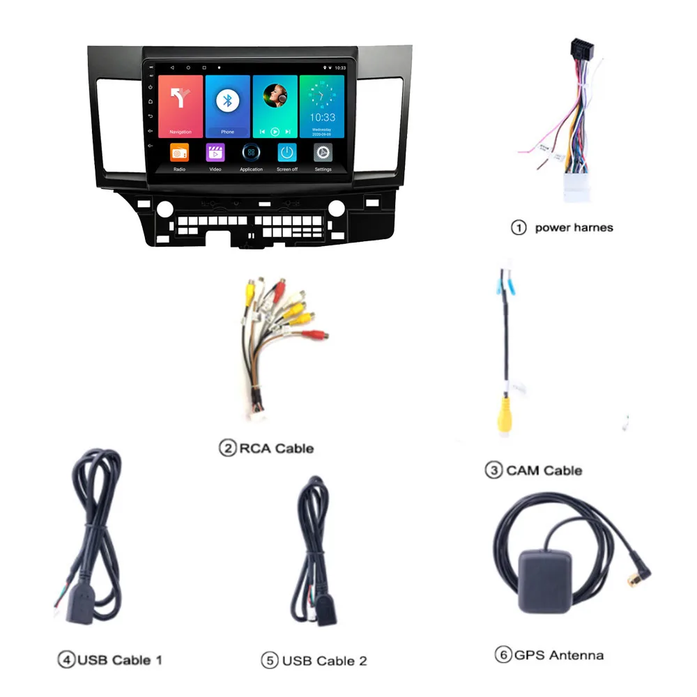 10 1 дюймов 2 Din Android 8 автомобильное радио для Mitsubishi Lancer 2008 2009 2010 2015 Bluetooth Wifi GPS