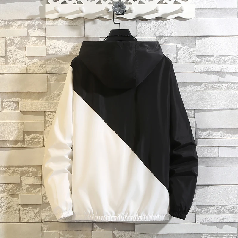 

2020 New Spring Autumn Men Jackets Casual Fashion Patchwork Camouflage Hooded hip hop Jacket Men Coat Loose Windbreaker M-4XL