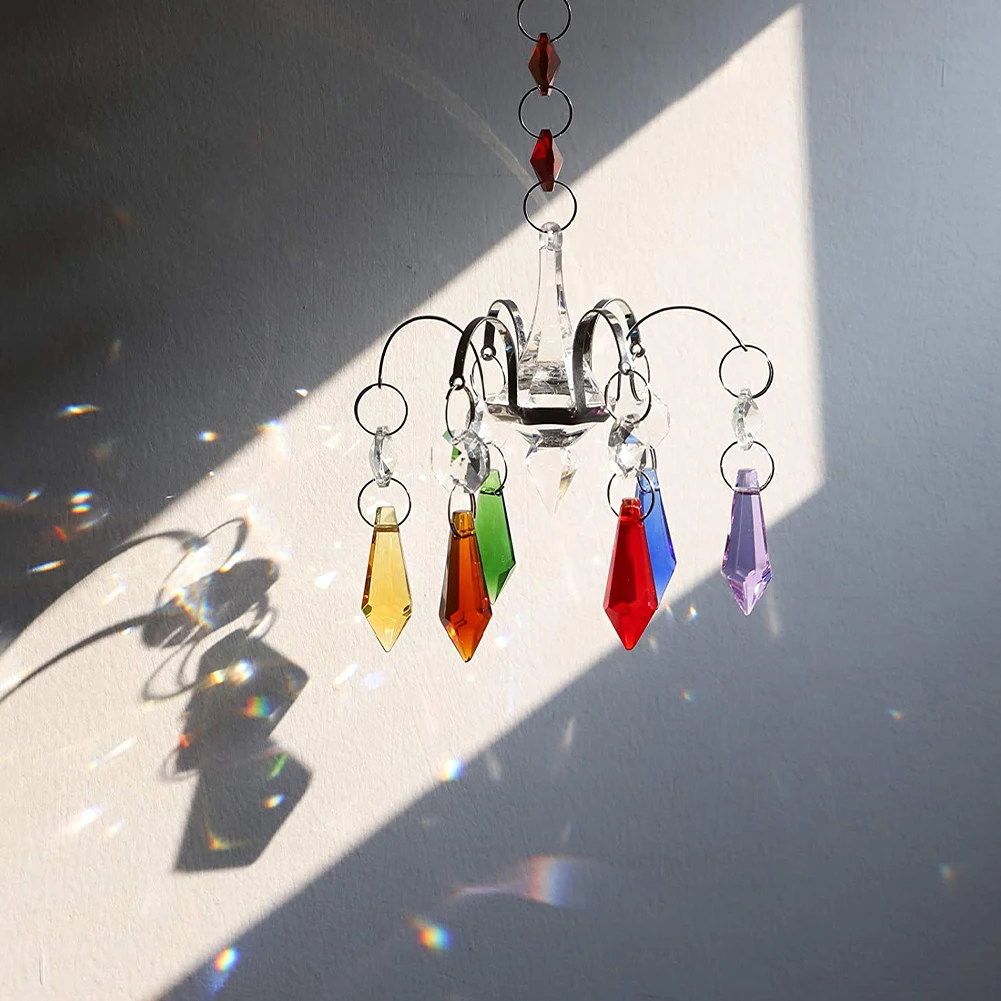 

Crystals Ball Prisms Suncatcher Window Hanging Ornament Hanger Rainbow Maker Collection Home Garden Decor Pendant With Hook