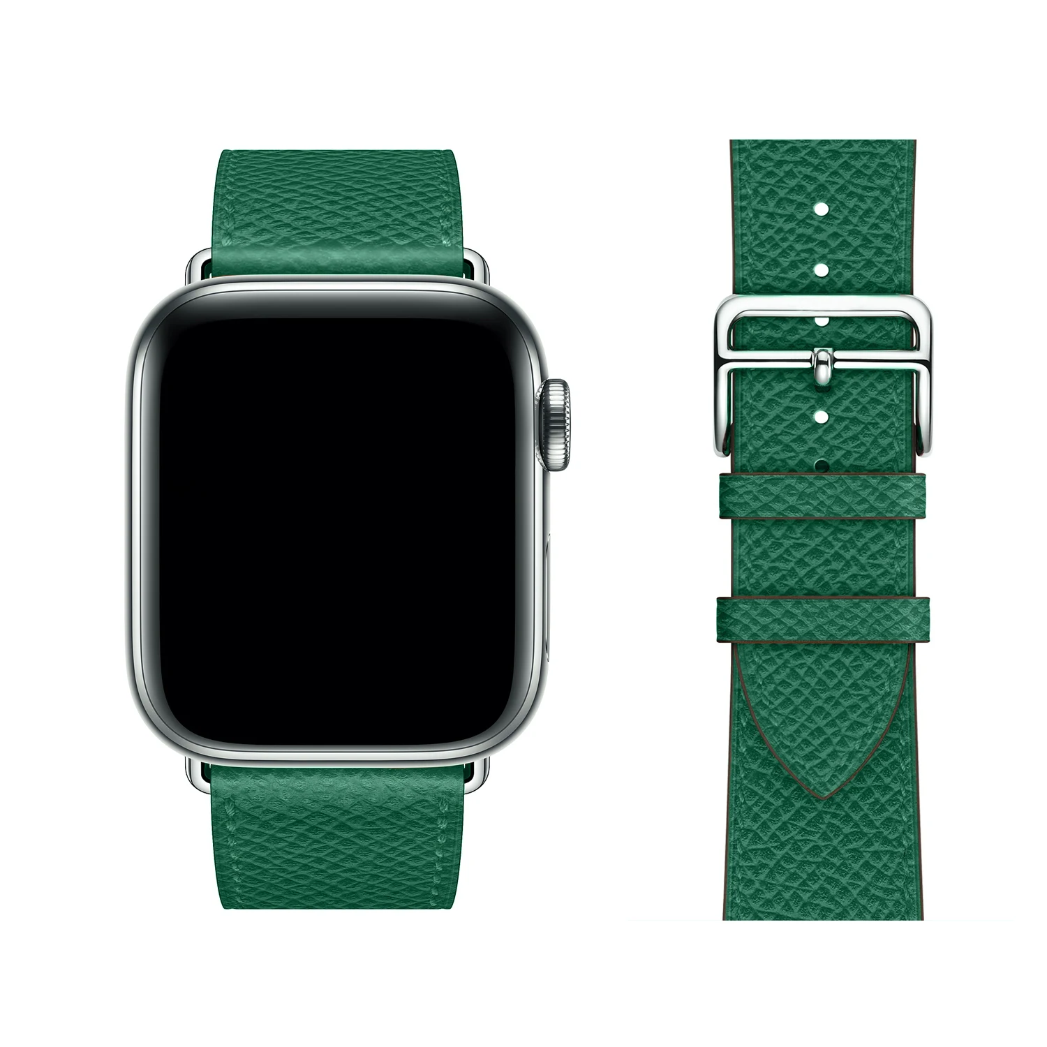 Green Наручных часов iWatch, ремешок из натуральной кожи сменный ремешок совместим с Apple Watch серии 1/2/3, 42 мм, 38 мм, версия наручных часов iwatch, ремешок Watch series 4 40 мм 44 мм - Цвет ремешка: Green