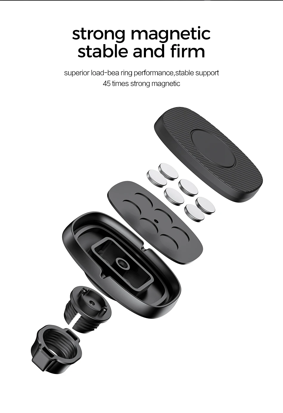 ROCK Car Phone Holder Magnetic Mobile Phone Car Holder Stand for Cell Phone Universal Car Mount Holder for Smartphone