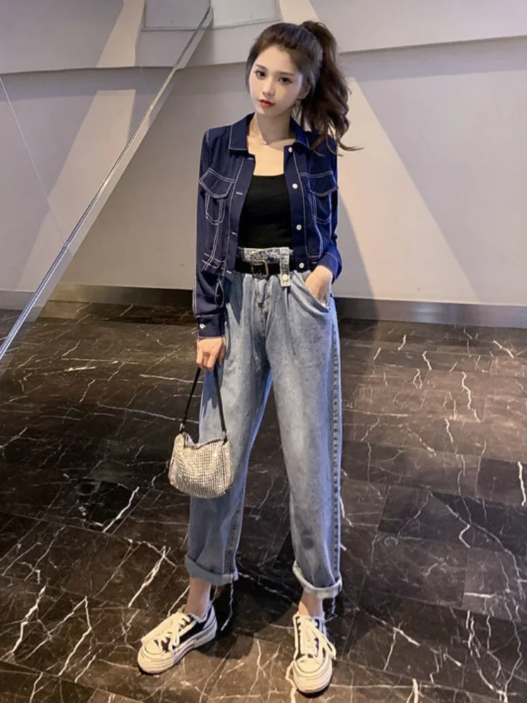 

2021 Women Fashion Summer Autumn Thin Crop Jacket Short Coat