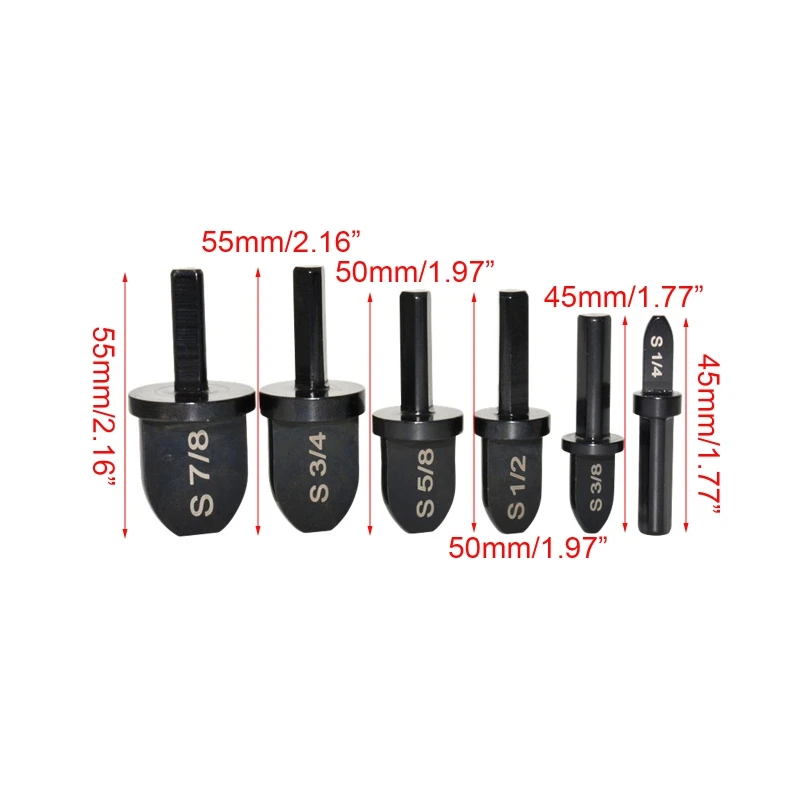 

6Pcs Imperial Tube Pipe Expander Support for Air Conditioner Conditioning Swaging Tool 7/8 3/4 5/8 1/2 3/8 1/4 Inch