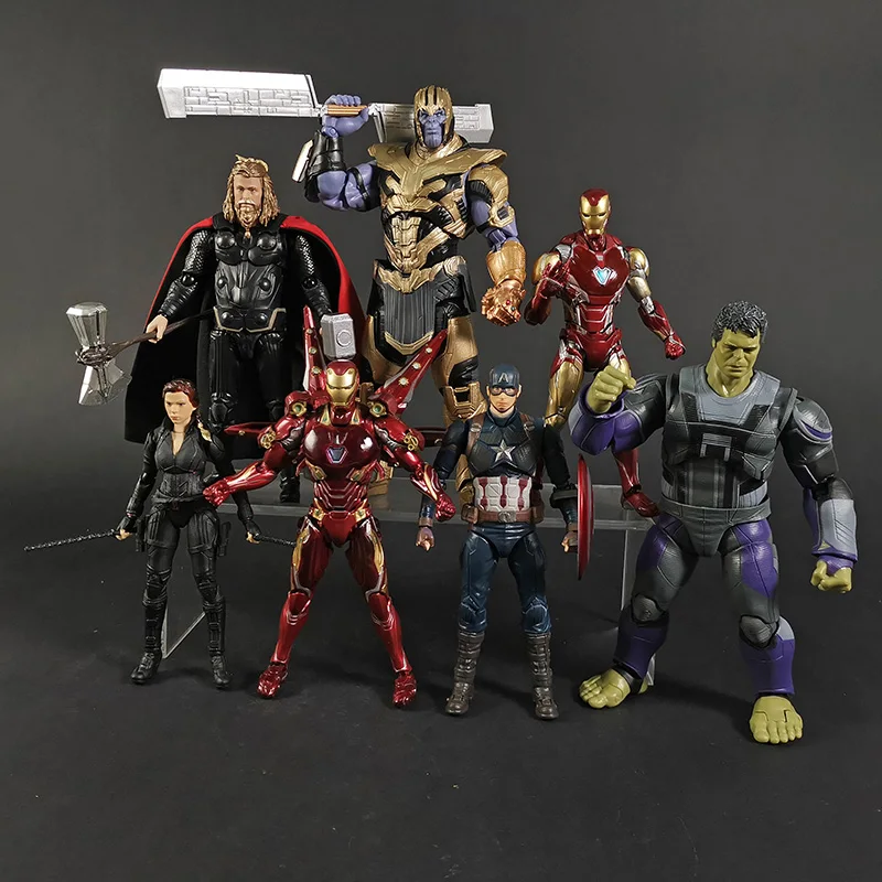 

Avengers Endgame Iron Man Thanos Black Widow Captain America Hulk Thor SHF Action Figure Toy
