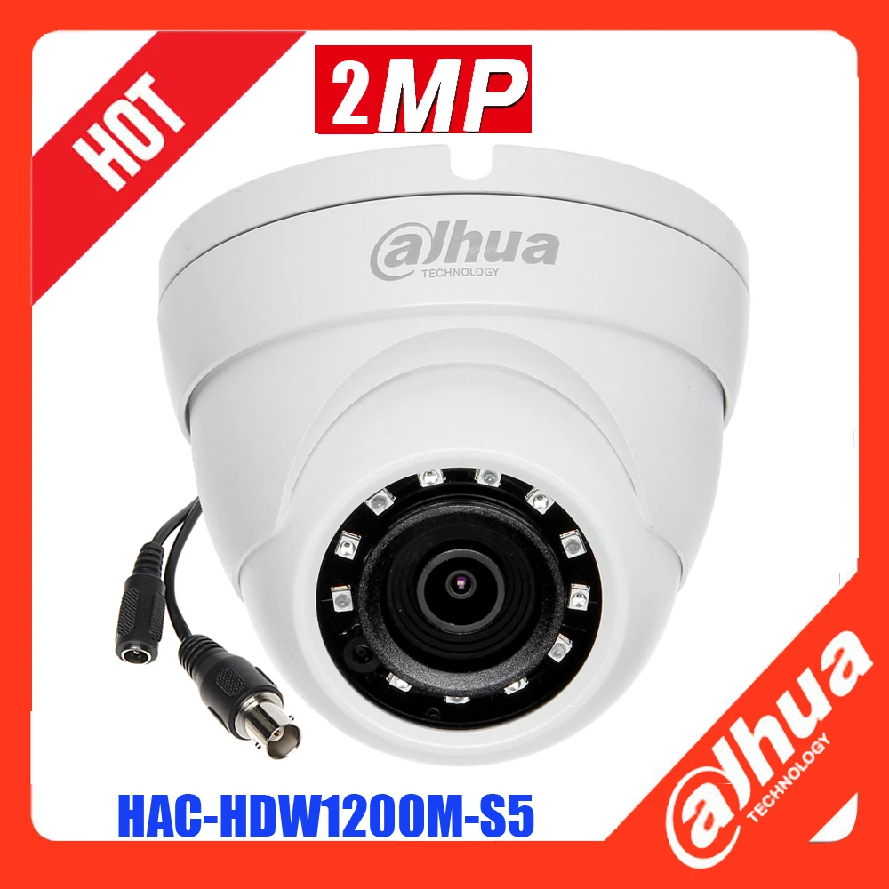 

original Dahua 2MP HDCVI IR Eyeball Camera HAC-HDW1200M IR 30m support AHD TVI CVBS DVR recorder