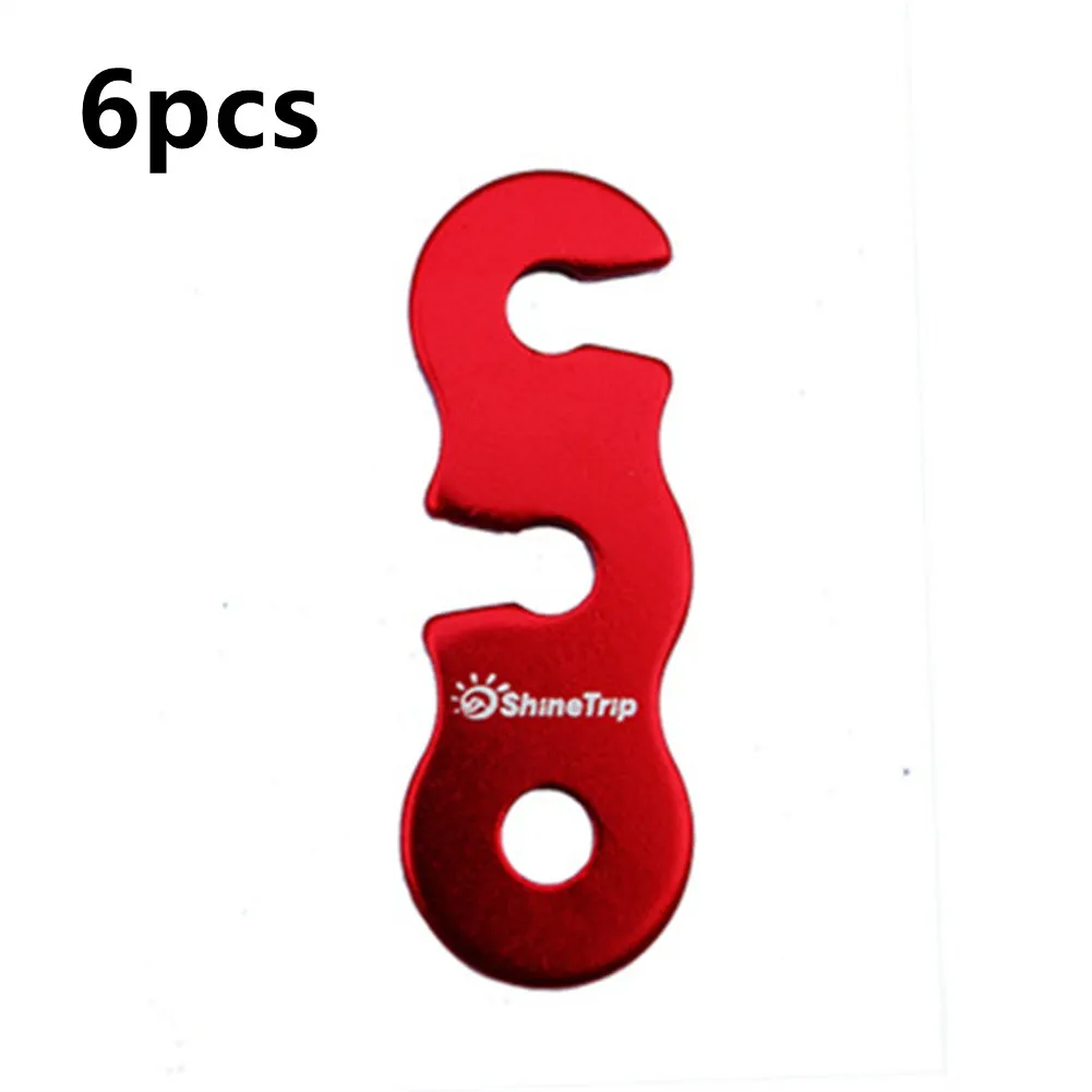 

Runner Lock Rope Fasteners Tensioners Tent 6Pcs Aluminum Alloy Awning Bent